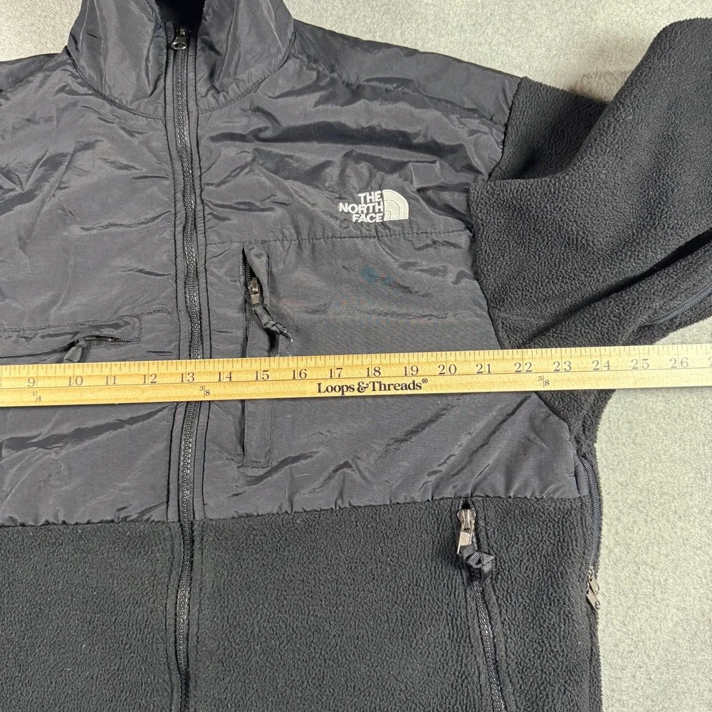The North Face Denali Fleece Jacket Mens Large Black Full Zip Nylon Vintage